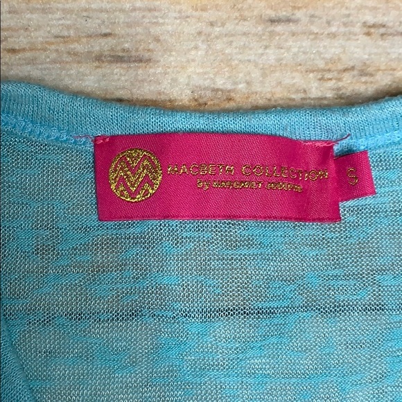 MACBETH COLLECTION lace up, semi sheer tank - Picture 3 of 3